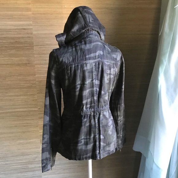 ZENANA Camouflage Print Jacket, Studded, Camo Jacket, Hooded, Zip-Up, 6 - Picture 2 of 15